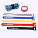 Durable and sustainable nylon hook and loop cable tie organizer, designed for effective wire management in bags, garments, shoes, and more.